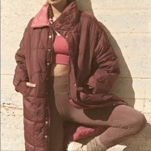 NWT Free People Movement Reversible Ella Puffer Jacket extra long